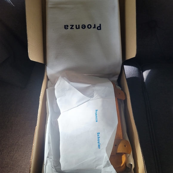 Proenza Schouler Mini PS1 Suede Orange Brown Crossbody Bag - Picture 6 of 10